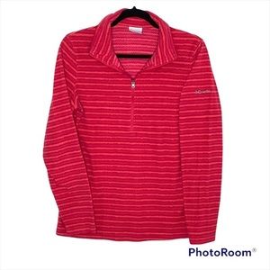 Columbia Microfleece Fleece 1/2 Zip Pullover Mock Neck Top Size Medium EUC